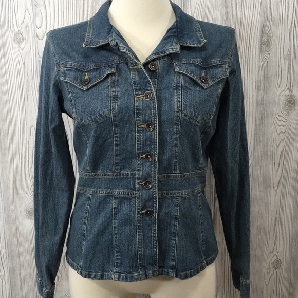 Axcess Jackets & Blazers - 𝅺AXCESS Liz Claiborne Women’s Blue Jean Jacket Medium